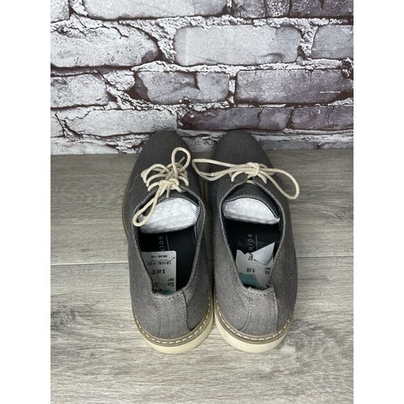 Public Opinion Gray Derby Oxfords Textured Fabric Casual Lace Up Shoes Men 9.5M - Picture 6 of 16